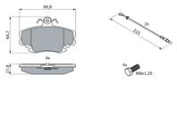 0 986 467 720 141 32 !колодки дисковые п. Renault Clio 91&gt/R19 92-96  Peugeot 205/309 1.9GTi &lt98