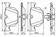 Колодки торм диск к-т BMW X5  X6