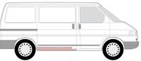Порог задн Прав (внутр) VW TRANSPORTER T4, TRANSPORTER T4 LIFT 07.90-04.03