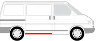 Порог Прав (раздвижная дверь) VW TRANSPORTER T4, TRANSPORTER T4 LIFT 07.90-04.03
