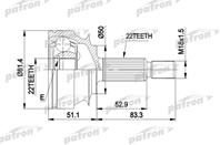 Шрус наружн к-кт volvo: 440 k 88-96  460 l 88-96  480 e 86-96 Шрус наружн к-кт volvo: 440 k 88-96  460 l 88-96  480 e 86-96