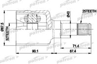 Шрус внутр лев к-кт empi 87-9536  chrysler:townco