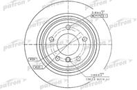 Диск тормозной задн BMW: 5 95-03  5 Touring 97-04