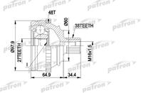 ШРУС наружн к-кт VW: TRANSPORTER Т4 с ABS 7.94-