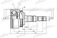 Шрус наружн к-кт opel: vectra b 00-02
