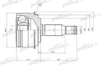ШРУС наружн к-кт [A:30  B:33  ABS:50] MITSUBISHI: Pajero III 3.2 Di-D/3.5 V6 GDI 00-