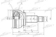 Шрус наружн к-кт [a:27  b:30] subaru: legacy iv 03