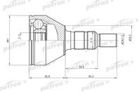 ШРУС наружн к-кт OPEL: Astra H/Vectra C 02-  FIAT: