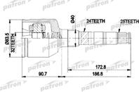 Шрус внутр прав к-кт empi 87-9537  chrysler: town