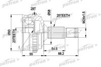 ШРУС наружн к-кт CITROEN: XM 89 - 94  XM 94 - 00 