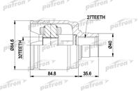 Шрус промежут. к-кт [a:27  b:32  d:83.5] honda: pr