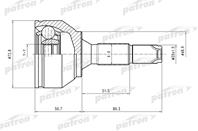 Шрус наружн к-кт citroen: c2 03-