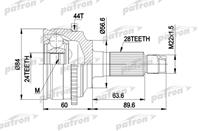 ШРУС наружн к-кт MAZDA: XEDOS 9 93- ABS  FORD: ESC
