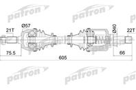 Полуось лев peugeot: 306 1.1/1.4 sl 93-01