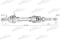 Полуось передняя правая 25x953x58 5x37 citroen: c5