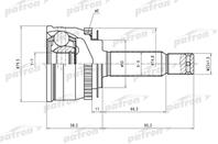 Шрус наружн к-кт [a:25  b:22  abs:44] hyundai: acc