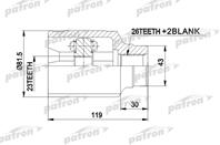 Шрус внутр прав к-кт [a:23  b:26+2  d:81.5] mazda: