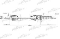 Полуось правая 25x930x53 3x22 FORD: FIESTA V 01- 