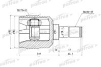 ШРУС внутренний левый 27x41x33 HYUNDAI TUCSON 04-1