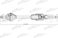 Полуось правая 27x982x59x37 citroen: c8 02- peuge