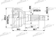 ШРУС наружн к-кт MAZDA: 626 без ABS 91-97