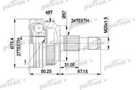 ШРУС наружн к-кт MERCEDES-BENZ: A-Class W168 АКПП 1.4/1.6/1.6CDI/1.7CDI 97-  с ABS 48