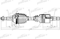 Полуось лев fiat: ducato  peugeot: boxer 2.0-2.5d