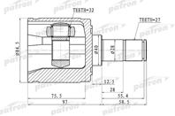 ШРУС внутренний правый 27x40x32 HONDA ACCORD CL/CN/CM 02-08