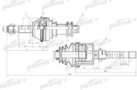 Полуось прав peugeot: j5  citroen: c25 fiat: ducat