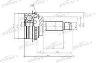 ШРУС наружный с кольцом ABS 27x56x30 ABS:44T SUBARU IMPREZA G11 00-07