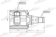 ШРУС внутренний 27x47x24 TOYOTA LAND CRUISER PRADO