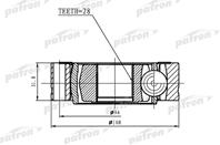 ШРУС внутренний 28x108 VOLKSWAGEN TRANSPORTER T5 03-