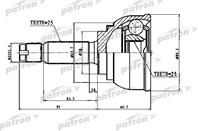 Шрус наружный 25x50x25 hyundai elantra/lantra 90-9