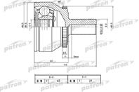 Шрус наружный с кольцом abs 40x72x27 abs:48t citro