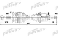 Полуось левая 35x816x41 citroen jumper 2 2 hdi 06-  fiat ducato 2 2d 2 3d 06-  peugeot boxer 2 2 hd...