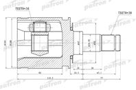 ШРУС внутренний 30x47x30 TOYOTA LAND CRUISER 100 H