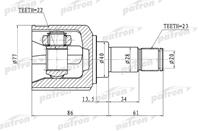 ШРУС внутренний 22x40x23 FORD FIESTA 95-01