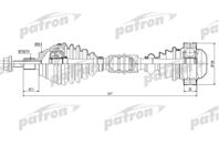 Полуось передняя левая 36x514x108 vw caddy iii 1 9tdi 04-10
