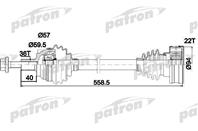 Полуось передняя левая 36x558x94 seat: altea 04-  altea xl 06-  leon 05- skoda: octavia 04- vw: Полуось передняя левая 36x558x94 seat: altea 04-  altea xl 06-  leon 05- skoda: octavia 04- vw: