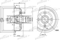 Барабан тормозной задн. Ford Escort/Fiesta all 95&gt