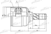 Шрус внутренний правый 25x40x23 nissan almera tino