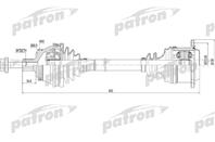 Полуось правая 38x654x59.5 ABS: 45T AUDI: A6 97-05