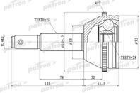 Шрус наружн к-кт ford transit 2.2 tdci 06