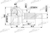 Шрус наружн к-кт ford: mondeo с и без abs 1.93-