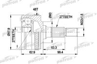 Шрус наружн к-кт mercedes-benz: vito 96- Шрус наружн к-кт mercedes-benz: vito 96-