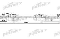 Полуось правая 21x854x48x24 CITROEN: C2 03-, C3 02-, C3 PLURIEL 04-