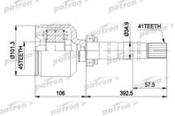 Шрус внутренний правый 41x101.3x45 citroen: jumper