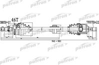 Полуось передний мост справа 27X941X60X25 ABS:46T