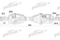 Полуось передняя левая 30x592x27 bmw: x3 (e83) 2.0 d/2.5 i/2.5 si/3.0 d/3.0 i xdrive/3.0 sd/3.0 si ...
