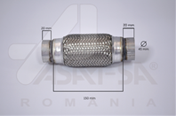 60092asam гофра глушителя! 45x150 mm